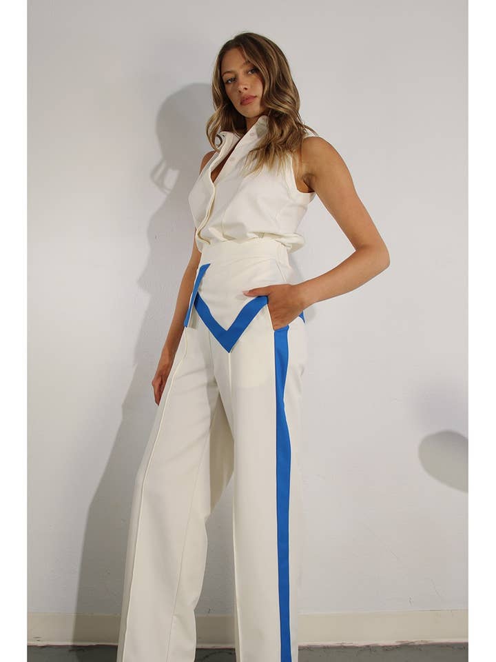 Conjunto de Camisas e Calças - Ponto de Cor Contrastante por atacado de Mulla