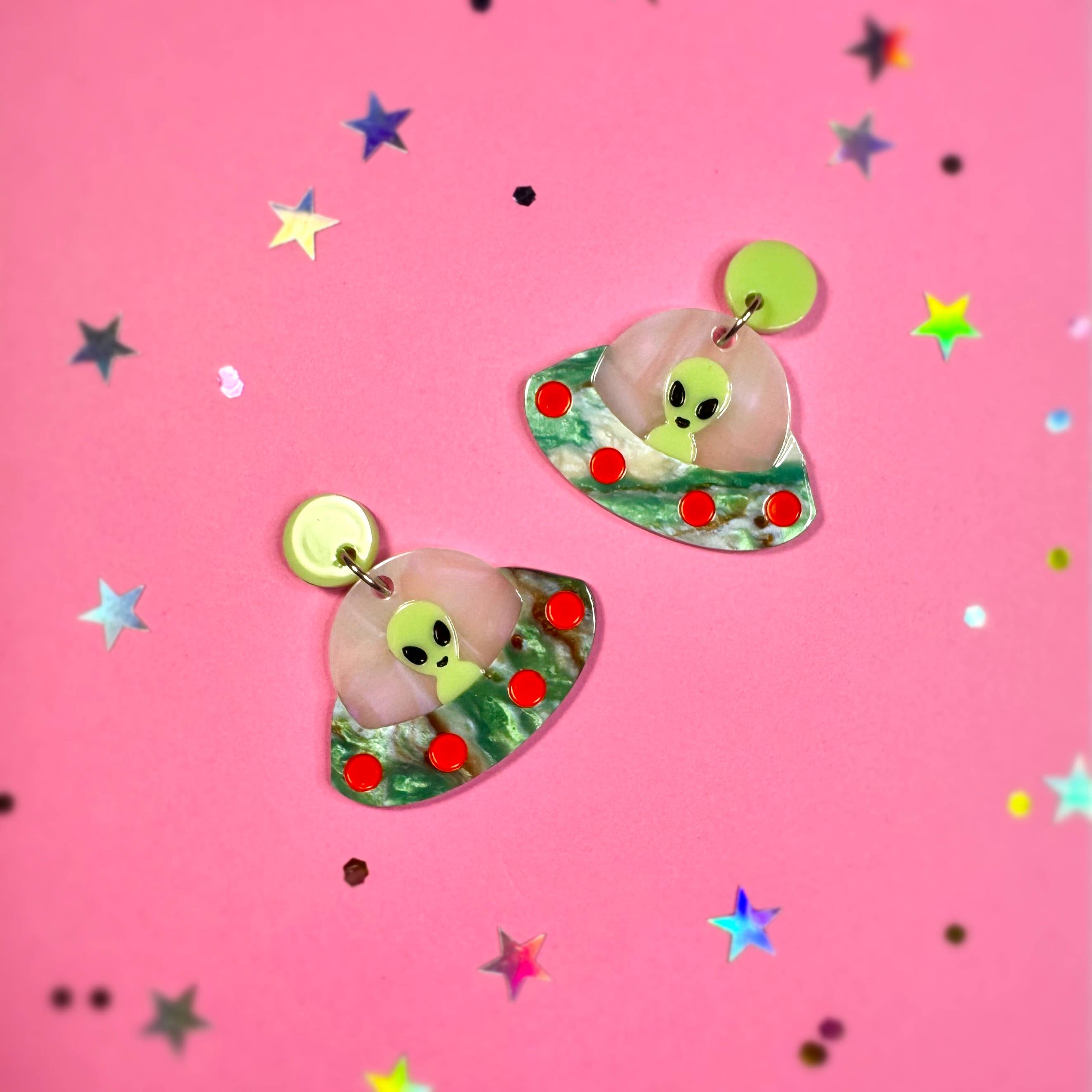 Peach Beast - Wholesale Dangle Earrings - UFO Earrings
