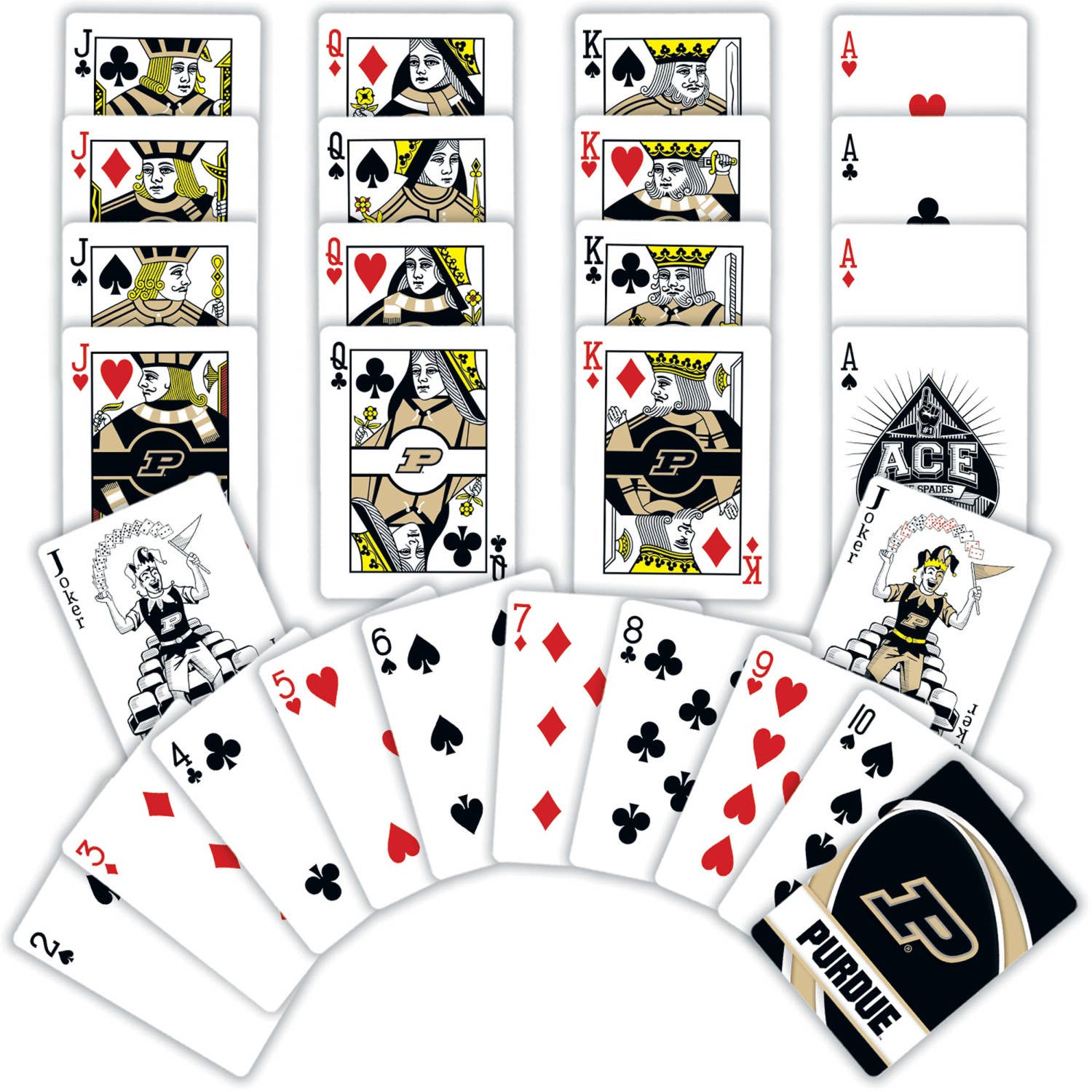Masterpieces Puzzles - Wholesale Playing Cards - Purdue Boilermakers Playing Cards1