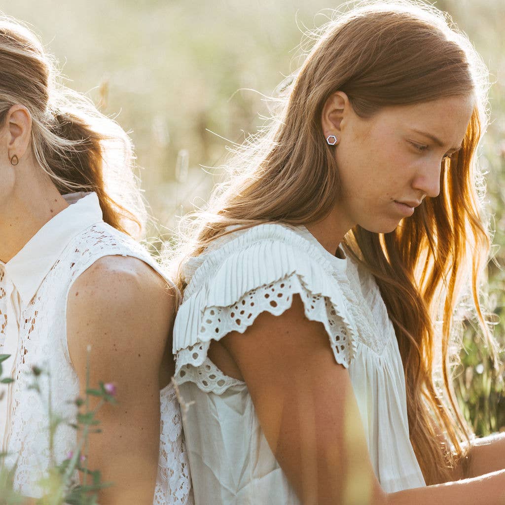 Steel & Clover – wholesale Stud/post earrings – Hexagon Stud Earrings1