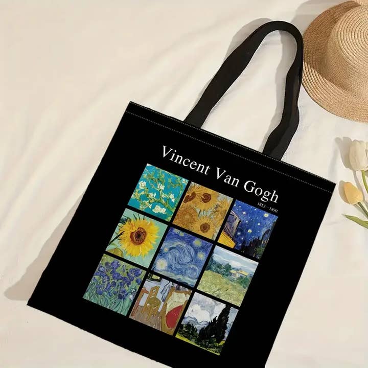 Magnifique Hearts - Wholesale Tote bag – Unisex - Van Gogh Art Tote Bag – 9 Great Works, 15" Polyester1