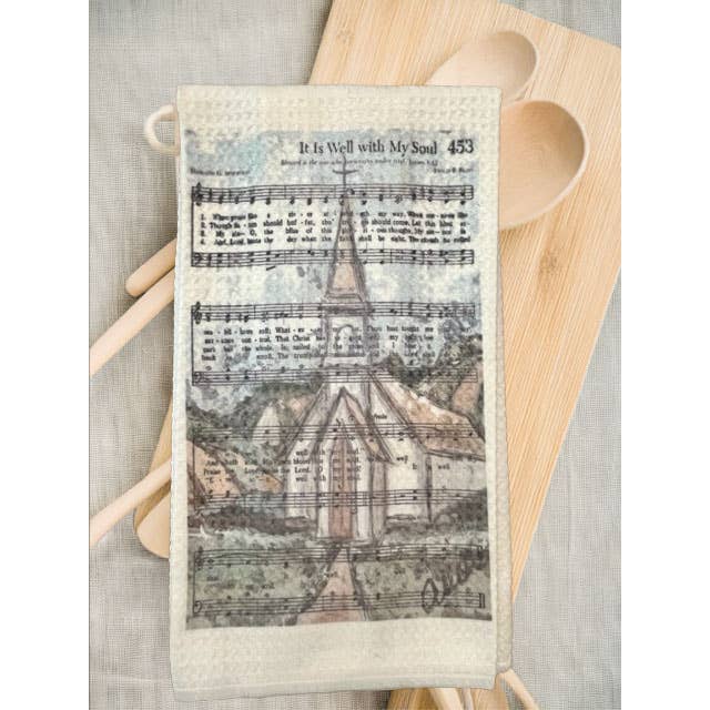 Kitchen Towel, Christian art, New home, Hostess gift basket for wholesale by Rustic Nester