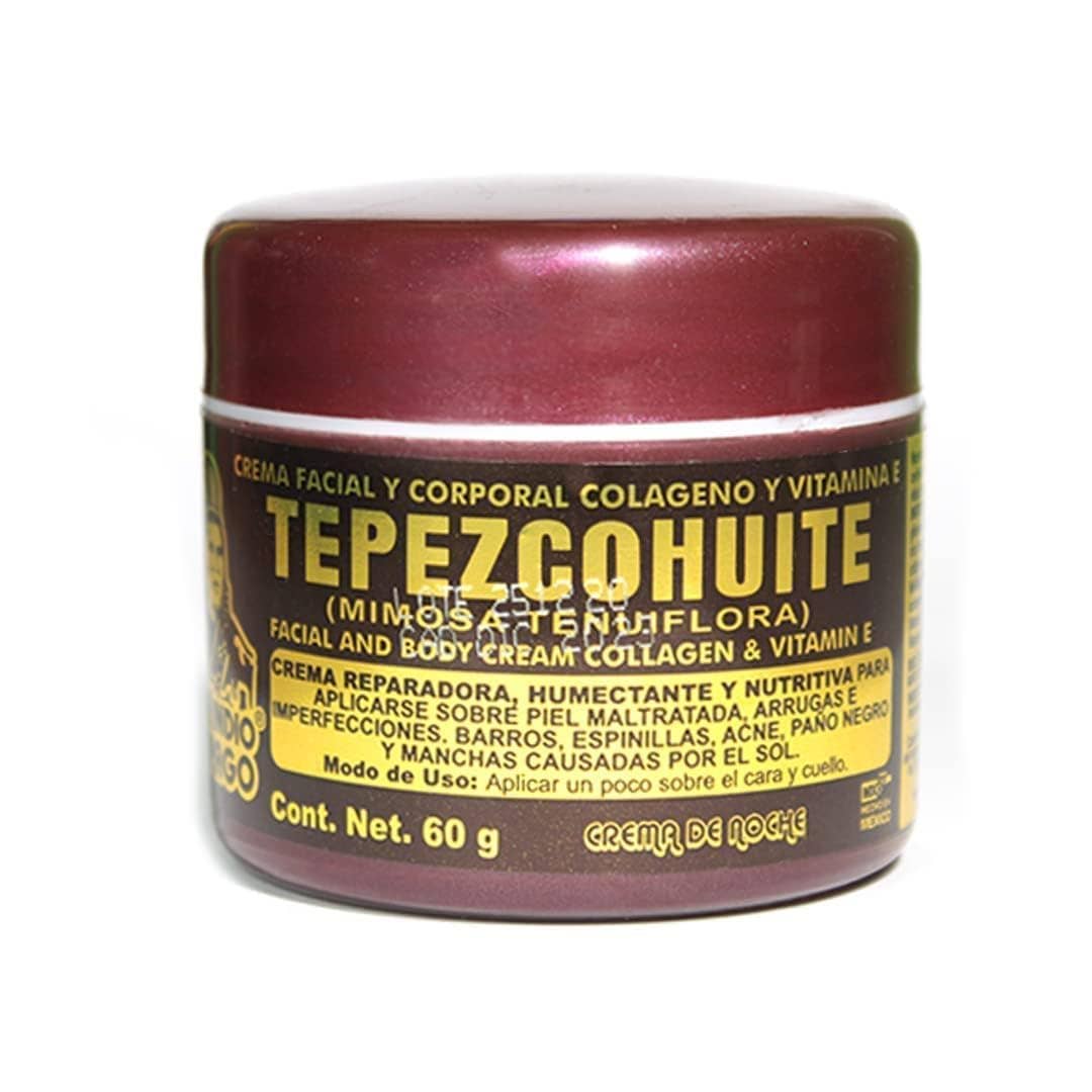 YERBERO - Wholesale Night Cream - Del Indio Papago - Facial Night Skin Cream With Tepezcohuite 60g - Hydrates the Skin