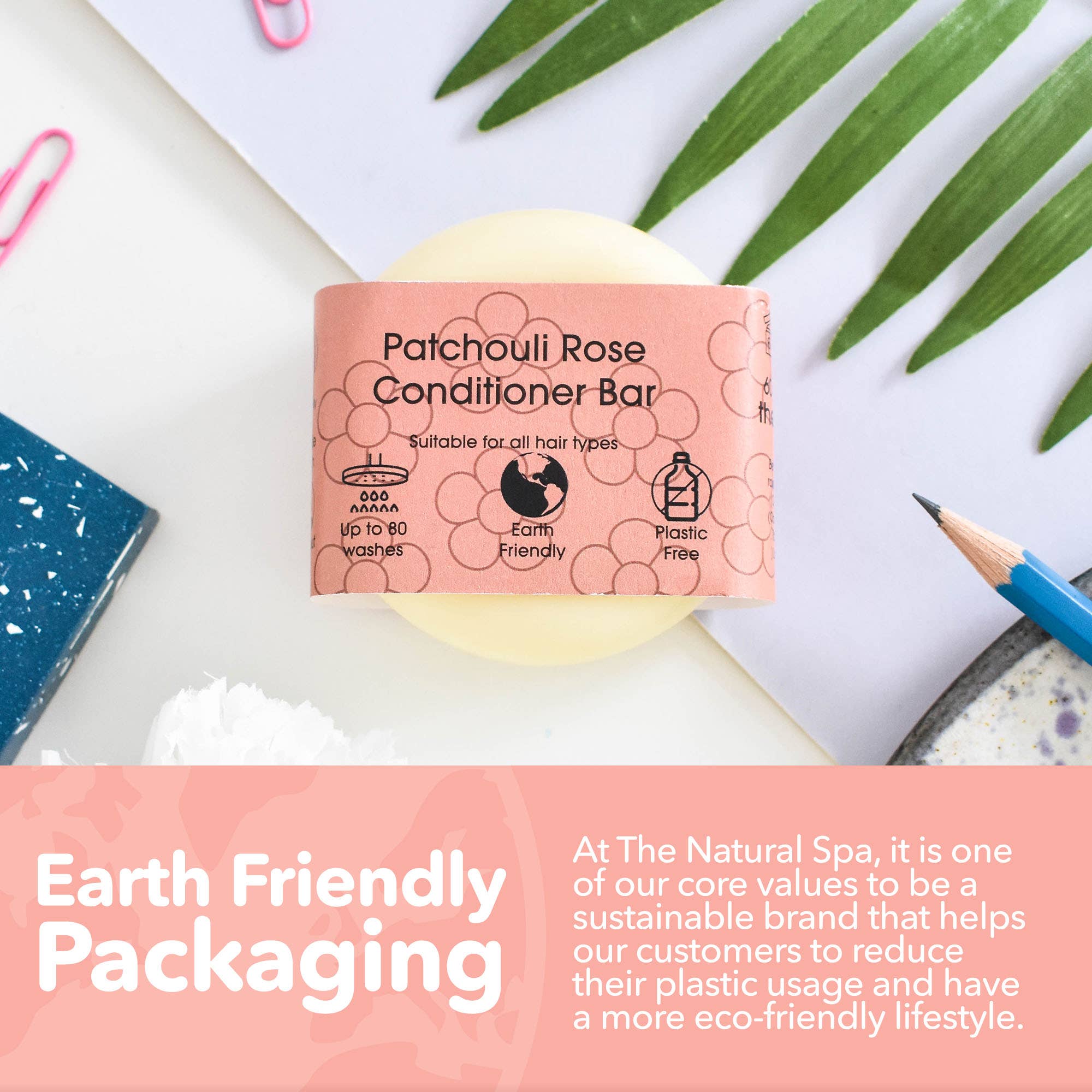 The Natural Spa Cosmetics - Wholesale Conditioner - Patchouli Rose Conditioner bars voor haar - Klitvrij2