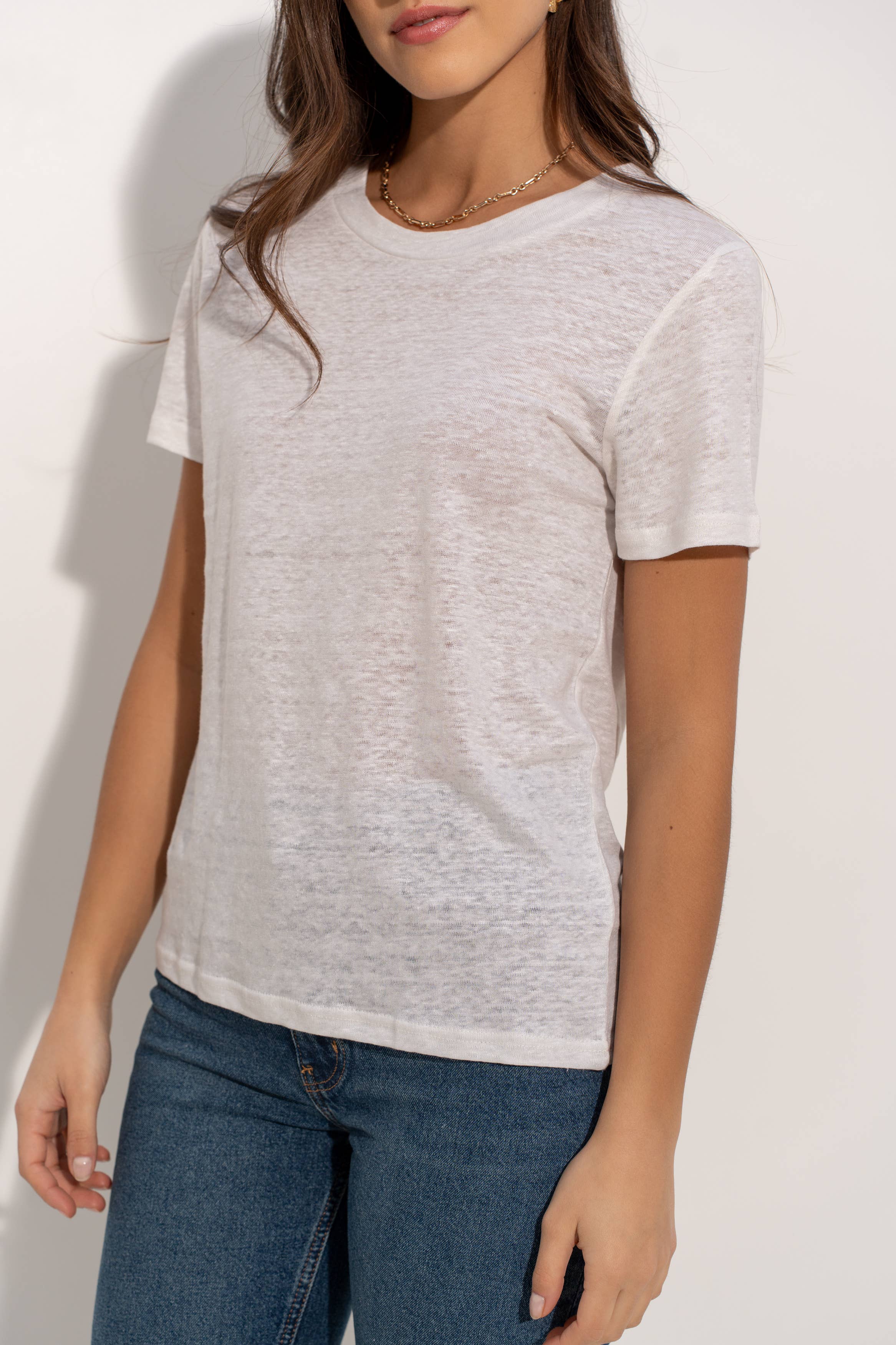 jw.atelier - Vente T-shirt – femme - T-shirt col rond en lin 26