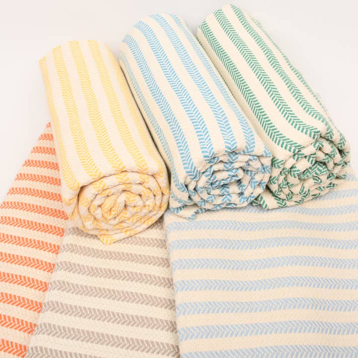 Heringbone Türkische Handtücher – Bio, Weich & Handgewebt für den Großhandel von Anatolia Loom