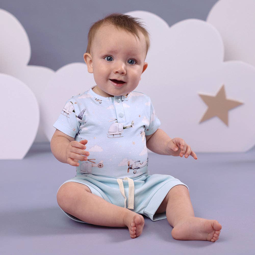 Snuggle Hunny - Wholesale Bodysuit (Non-Footed) - Baby - Taking Flight Short Sleeve Organic Bodysuit7