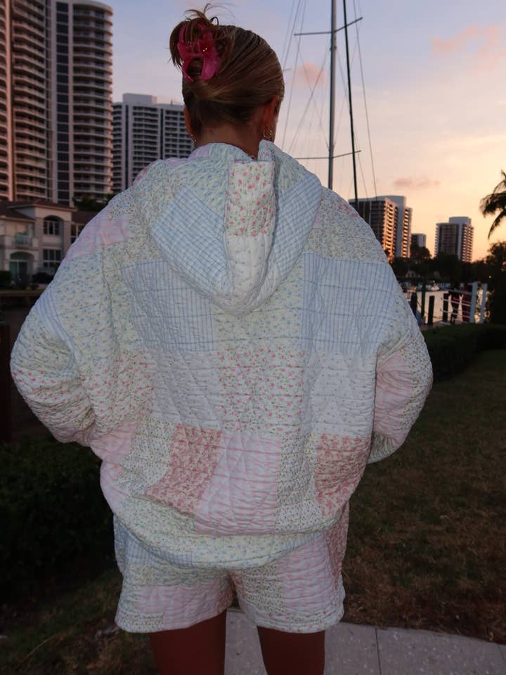 Quilted Pastel Hoodie for wholesale on Faire