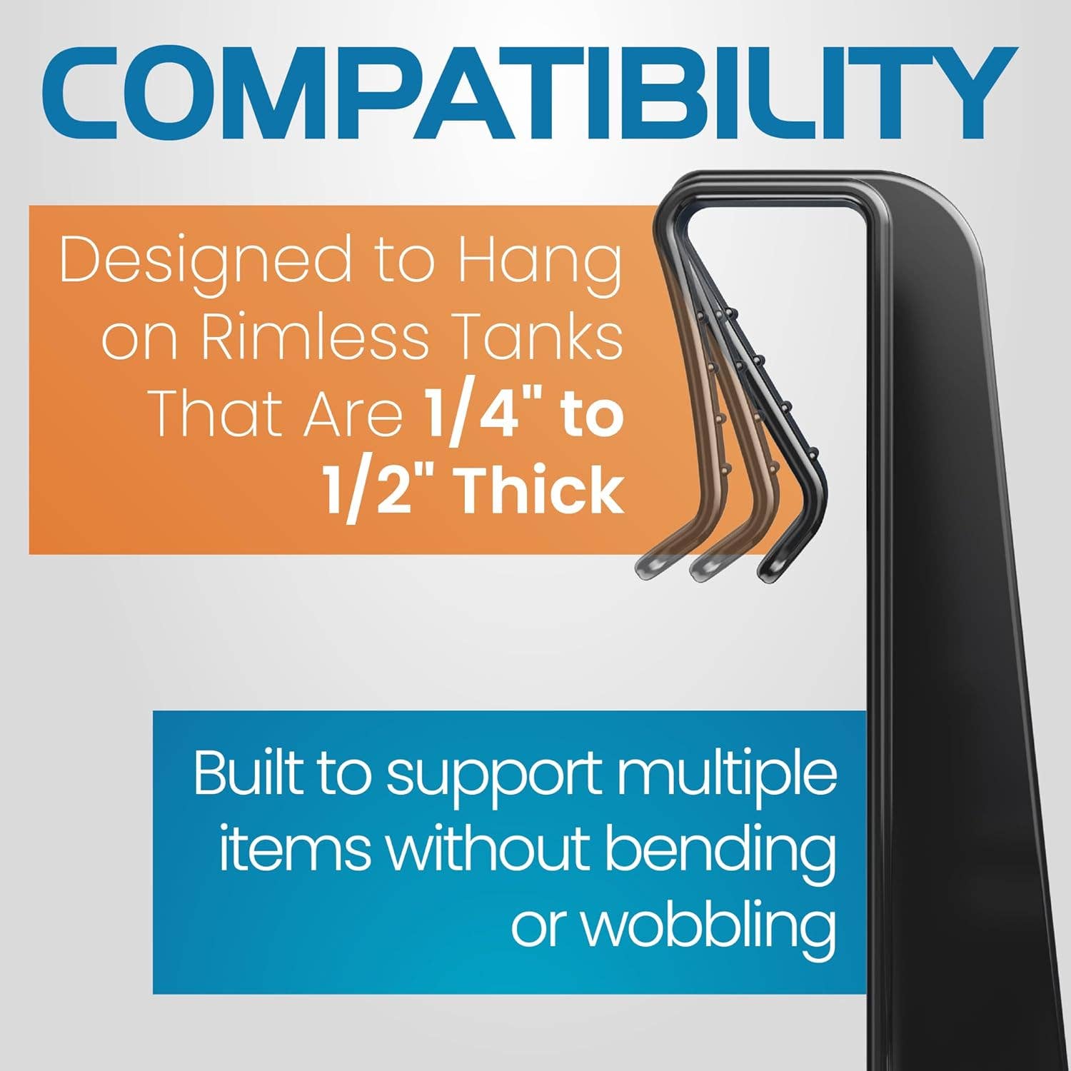 Flipper Aquarium Products - Venta al por mayor Organizadores de escritorio - Bandeja de trabajo y utilidades Tank Buddy Flipper para acuarios sin borde1