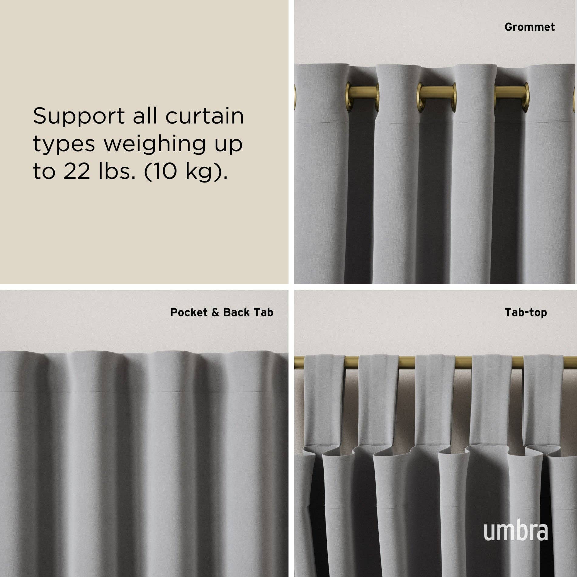 Umbra - Wholesale Curtain Rod - Ringlet Curtain Rod14