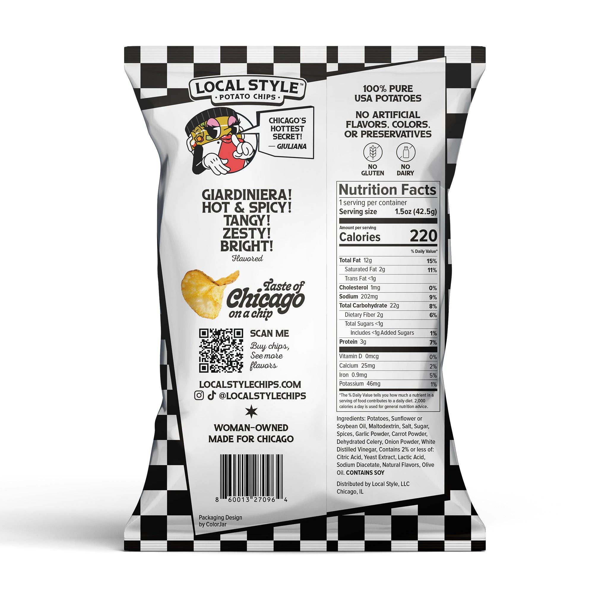 Local Style Chips - Wholesale Chips - Hot Giard Flavor Potato Chips 25 ct - Local Style | Chicago1