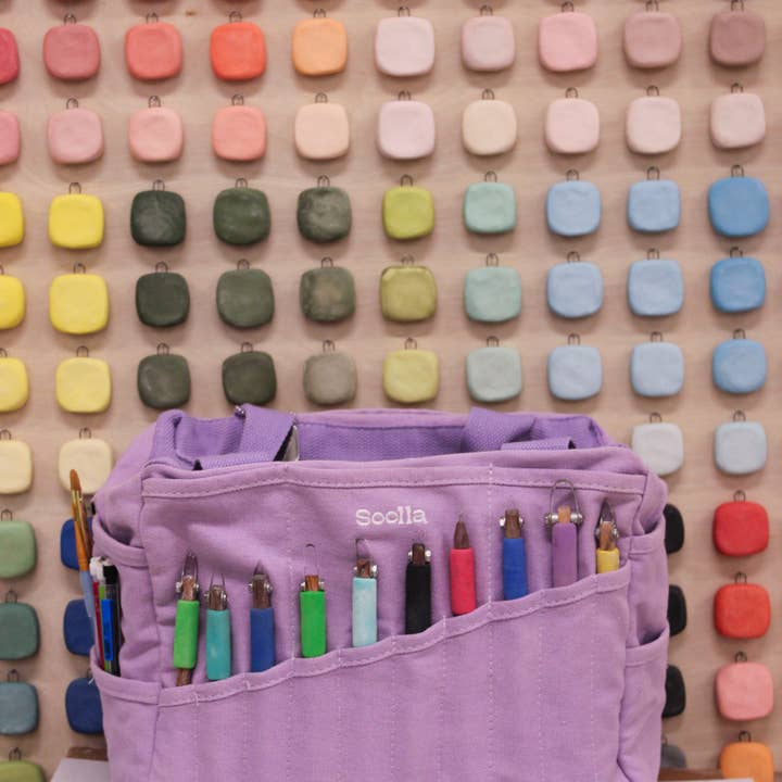 Soolla – wholesale Craft supplies – Soolla Studio Artist Bag, Lilac Love, Knitting Project Bag10