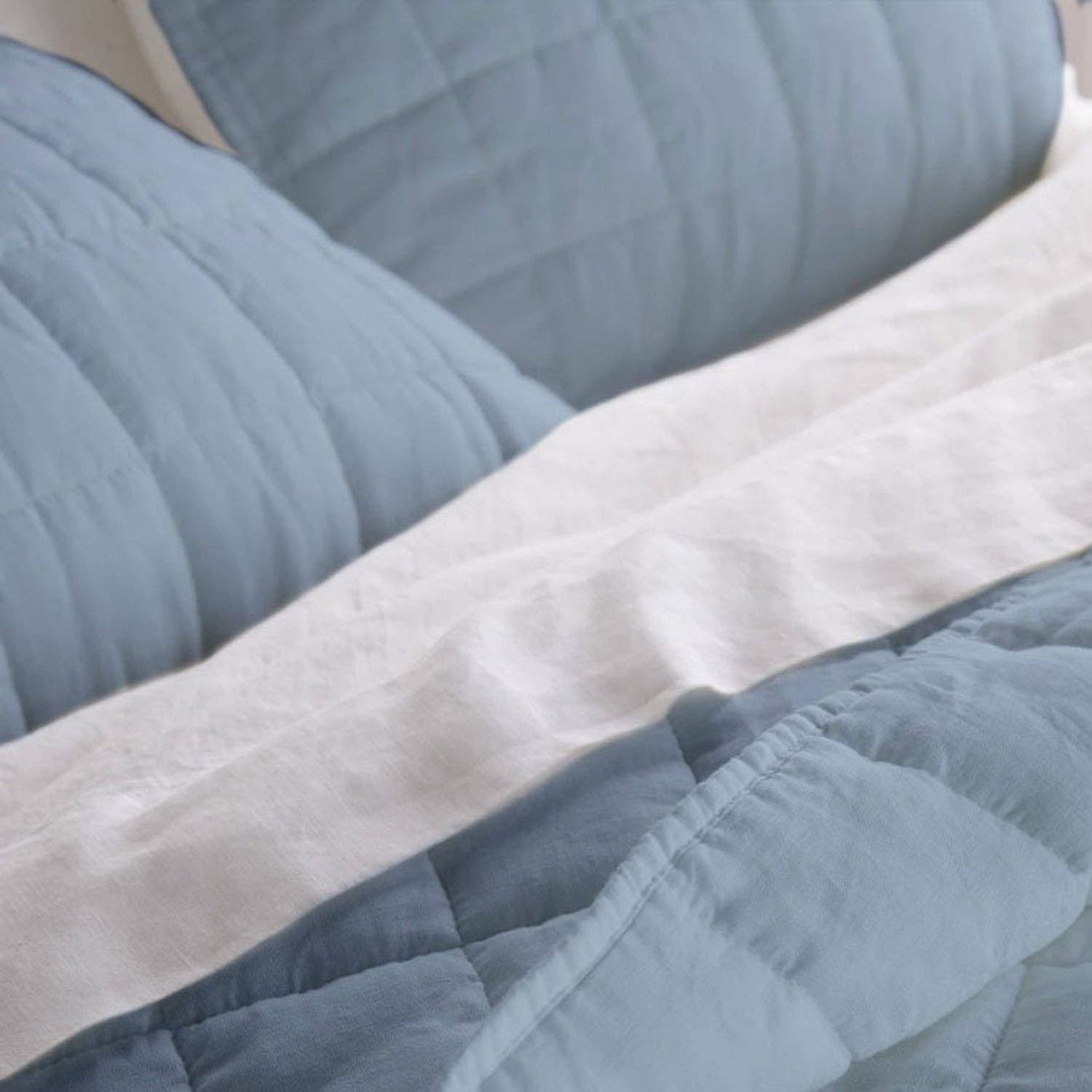 The Tangerine Store - Wholesale Bedding Set - Box stitch - Linen Cotton Quilt Sets12