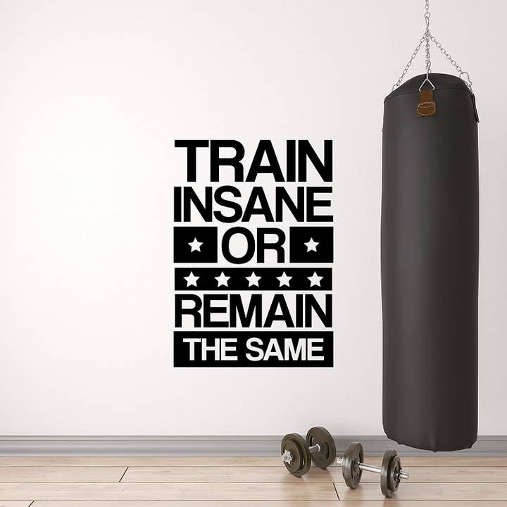 Train Insane or Remain The Same Wall Decal Sticker for wholesale by My Vinyl Story