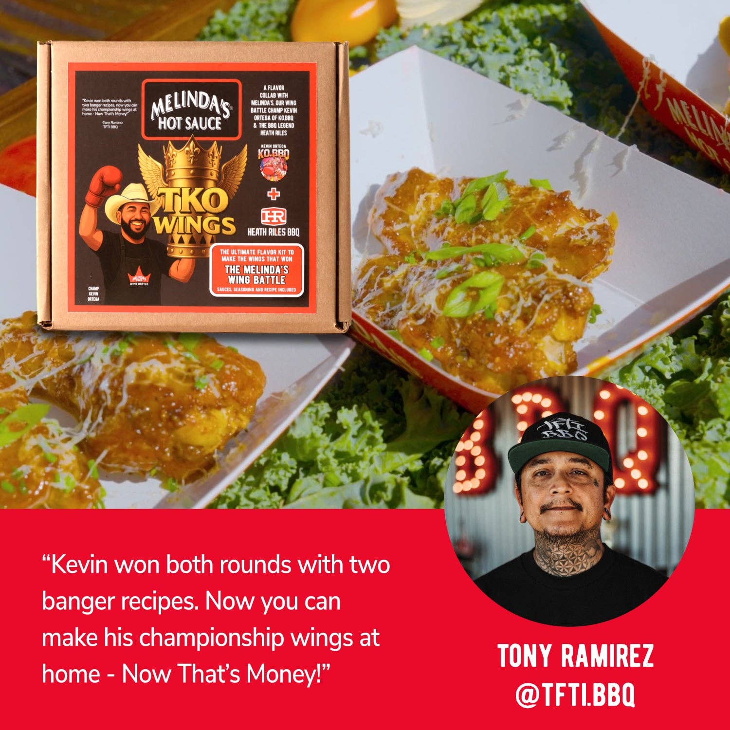 Melinda’s Foods, LLC - Wholesale Rub - Melinda's TKO Wings Recipe Kit3