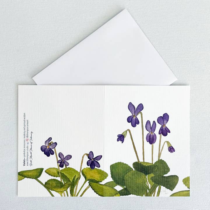 Carte-note violette pour la vente par Broad Bloom