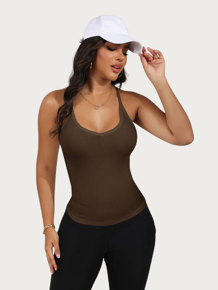 Anna Kaci Wholesale - Wholesale Tank Top - Women's - Women's V-Neck Tank Top with Spaghetti Straps74