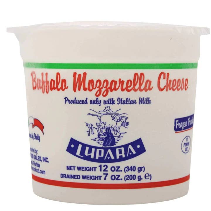 Lupara Buffalo Mozzarella, 7 oz Ball per Cup, 12 Cups for wholesale by Wholesale Italian Food