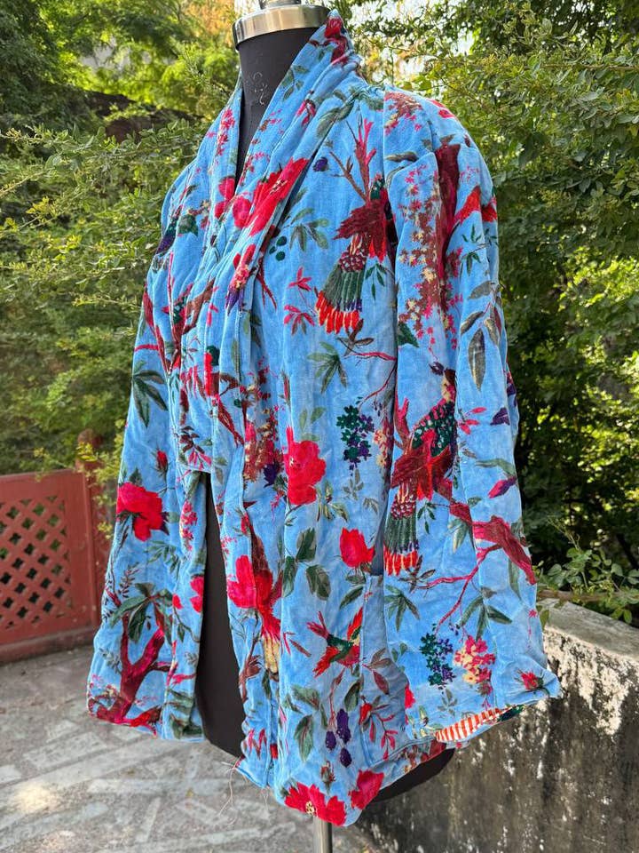 GYPSY STUDIO - Wholesale Jas - Dames - Vogelprint Jas Meisje Winterjas Dames Jassen Fluwelen Jas