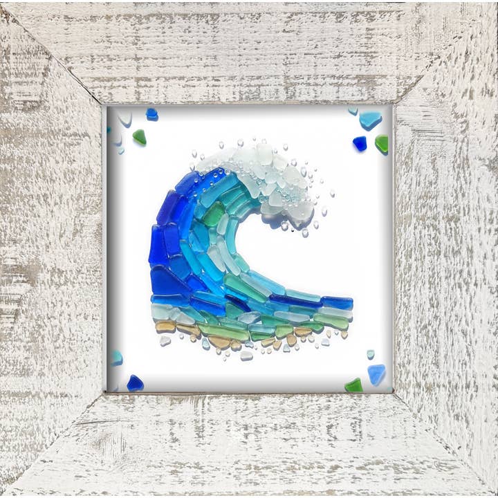 LISART LLC - Wholesale Art Print - Sea glass WAVE Framed Print