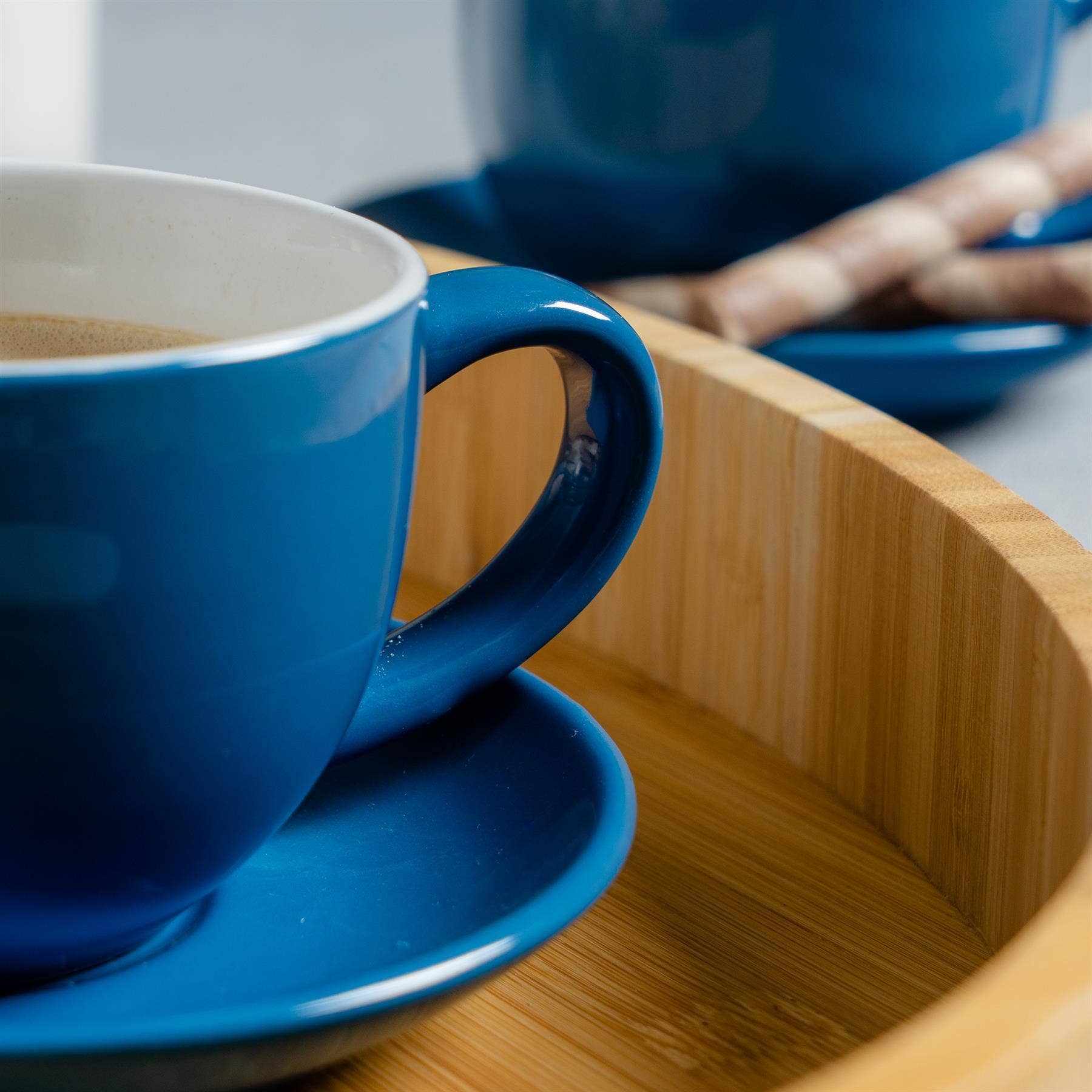 Rinkit Ltd – wholesale Coffee/tea cup – Argon Tableware Coloured Cappuccino Cup - Blue - 250ml5