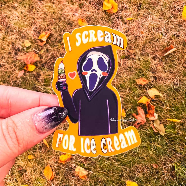 The Messy Artist Co. – Großhandel Aufkleber – Ich schreie nach Eiscreme-Aufkleber, wasserdichter Aufkleber5