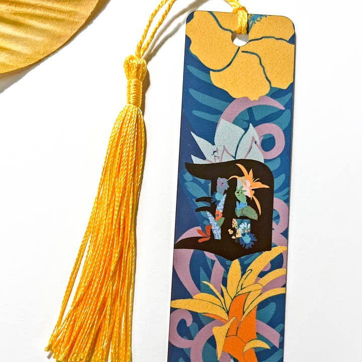 Marcador de Metal em Alumínio "D" Floral Tropical por atacado de Creative Hina Design