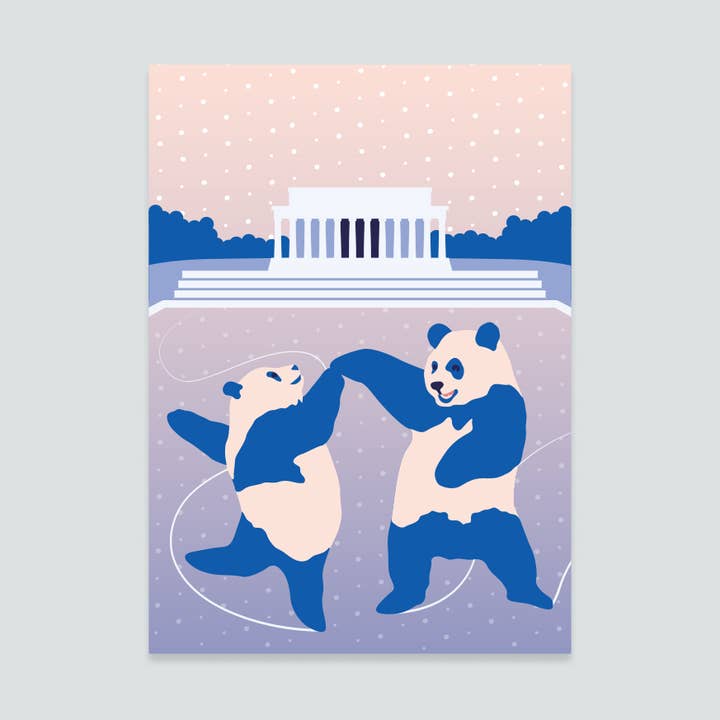 Panda Lincoln Postcard for wholesale by Ale inspired