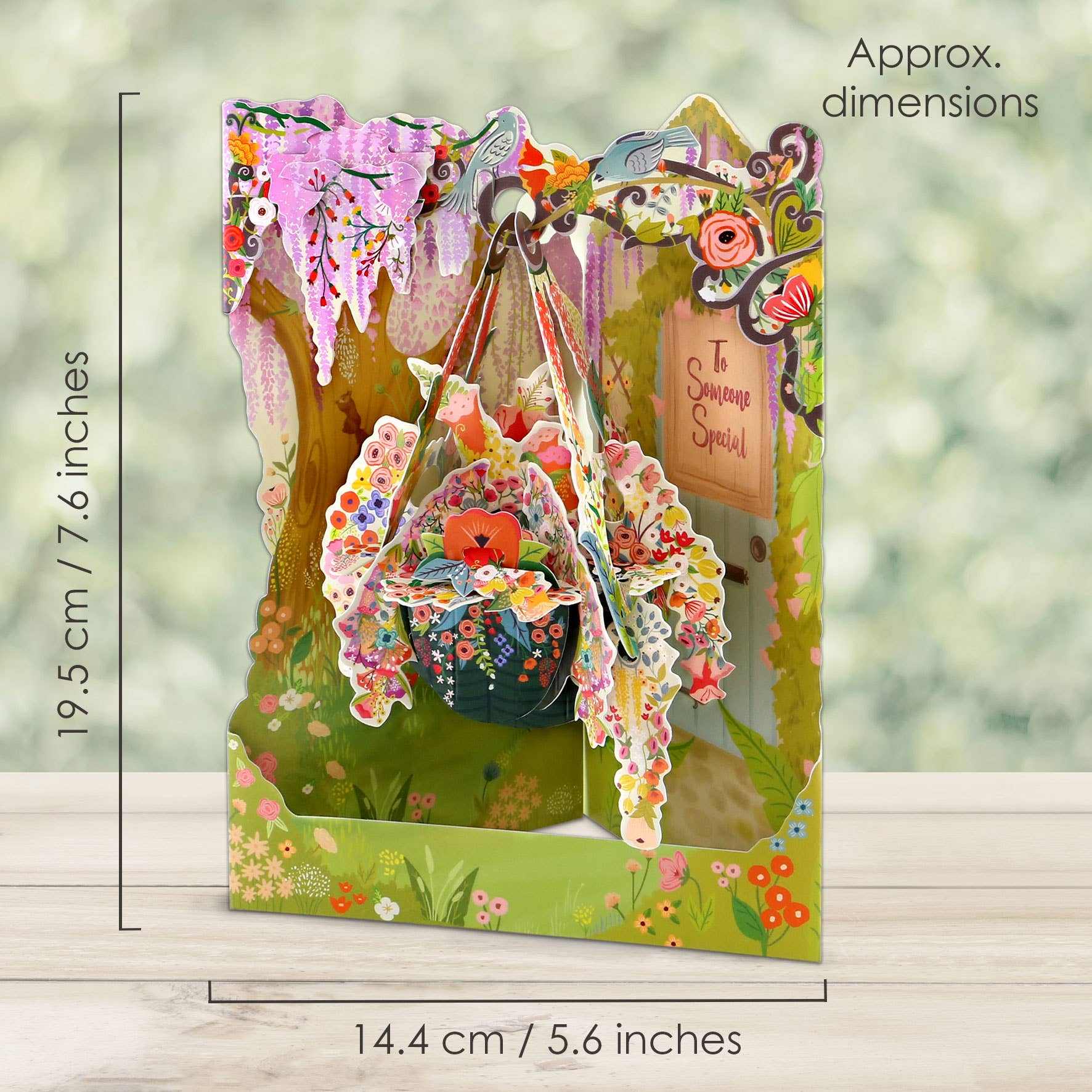 Santoro London – wholesale Everyday greeting card – Swing Cards -  Hanging Basket5