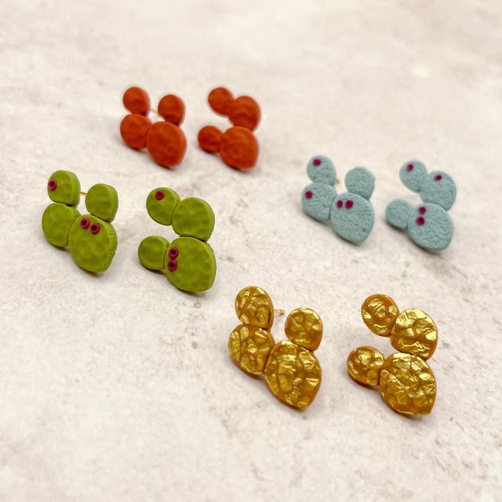 Nopales Little Stud - Cactus met cactussen voor wholesale door WARAO Jewelry