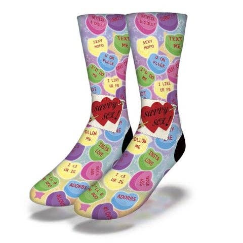 Savvy Sox – Großhandel Socken - Unisex – Nette NSFW CANDY HEARTS Socken zum Valentinstag