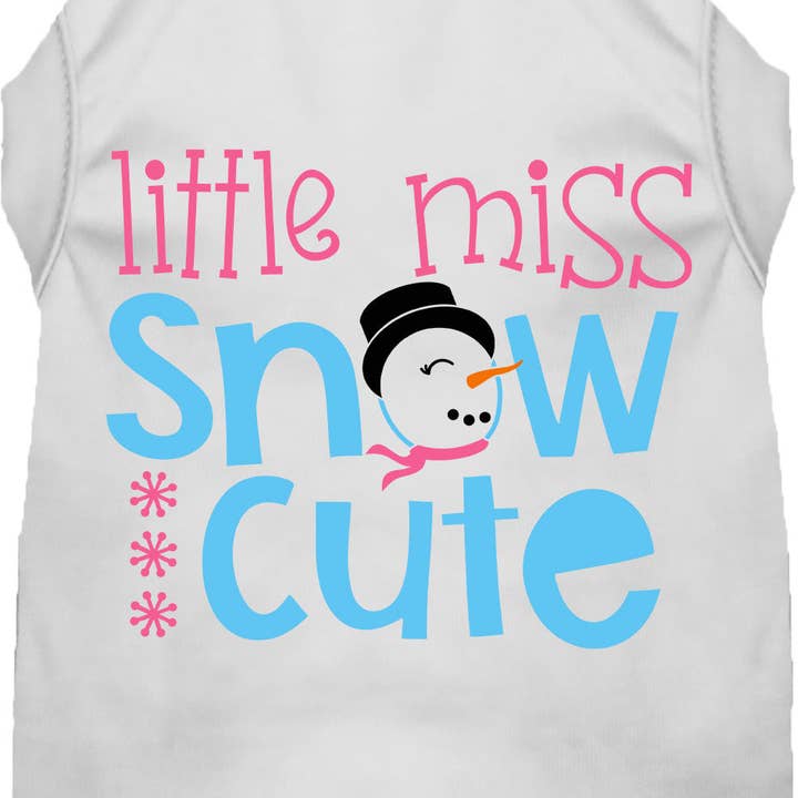 Little Miss Snow Cute Pet Shirt for wholesale by As You Wish Apparel