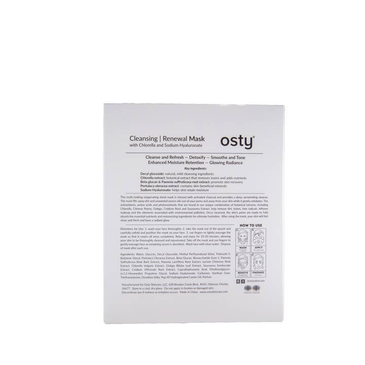 Osty - Wholesale Skincare Face Mask - Cleansing | Renewal Mask (5-pack)12
