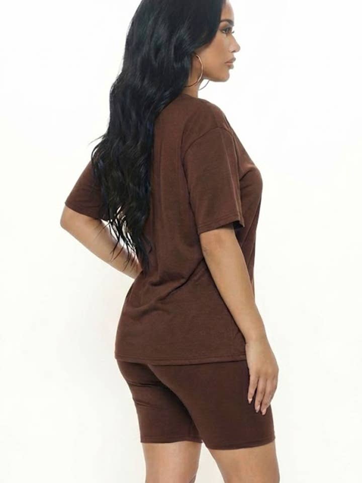 CAPELLA APPAREL - Wholesale Activewear Set - Women's - Loose Fit Top & Bike Shorts Set17