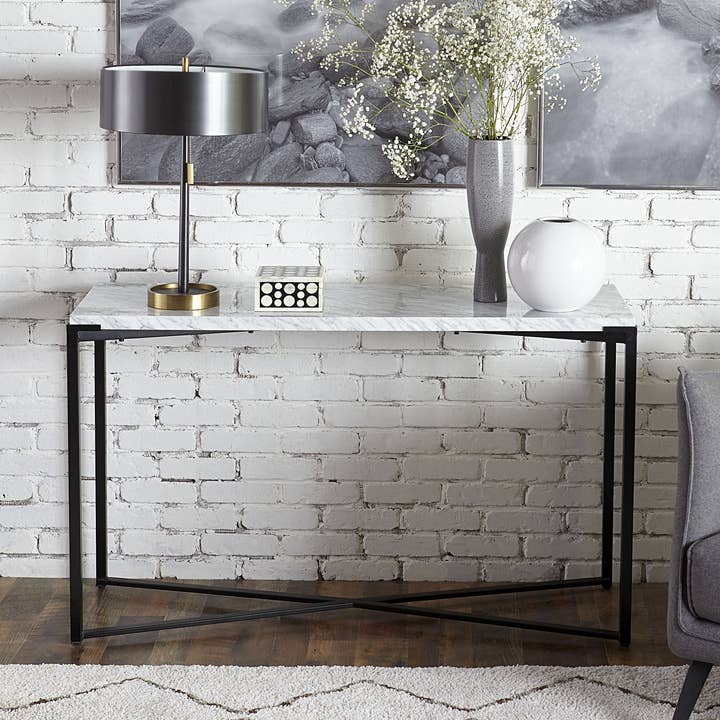 Saxon Console Table in Carrara Marble and other Purchase Wholesale stand modulaire. Free Returns & Net 60 Terms on Faire trending on Faire.