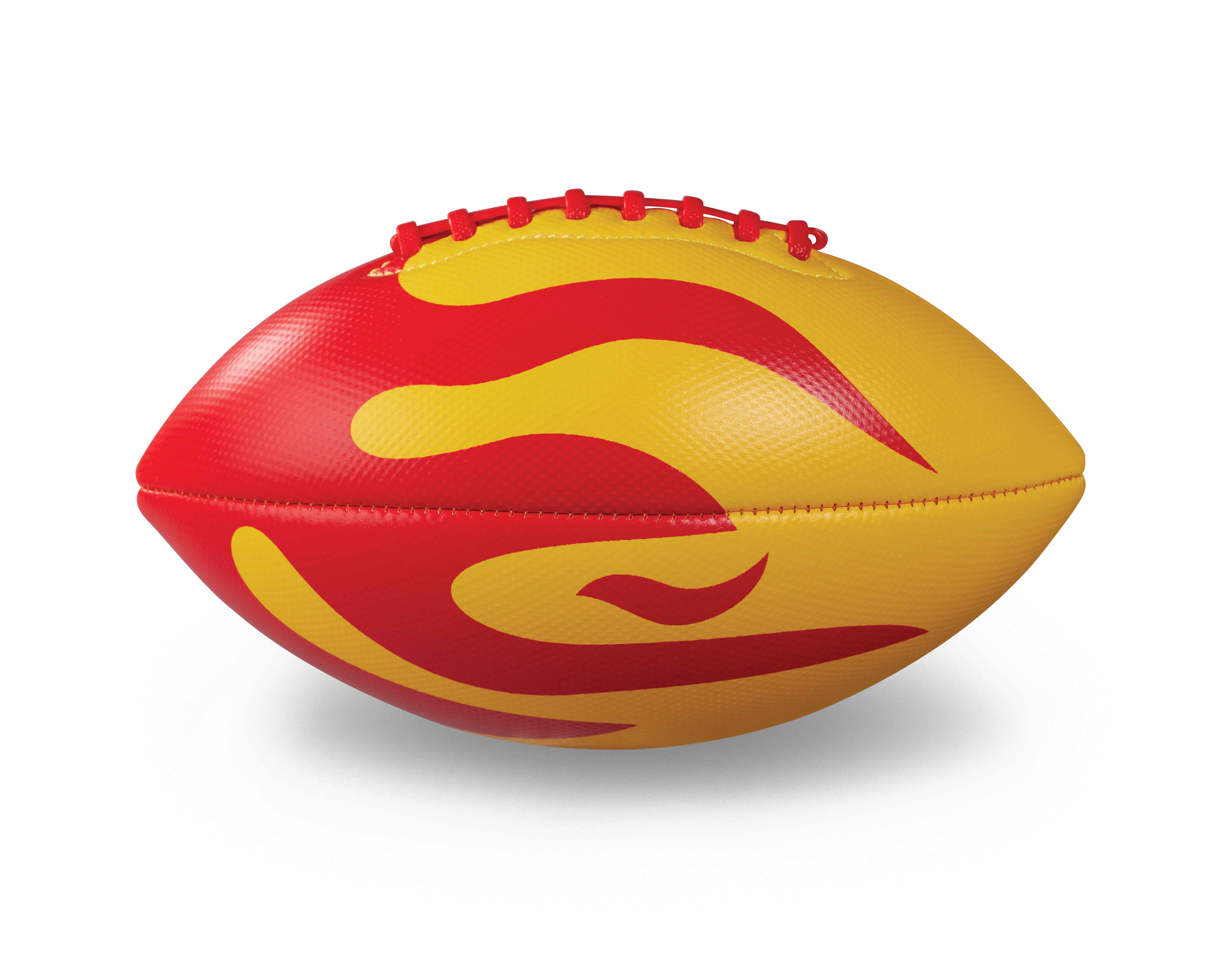 Hippychick – Großhandel Klassisches Spielzeug – Kinder – Crocodile Creek Weicher Fußball / Rugbyball Rote Flamme