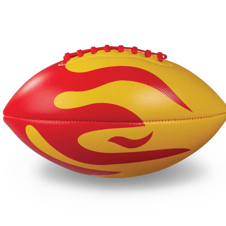 Hippychick – Großhandel Klassisches Spielzeug – Kinder – Crocodile Creek Weicher Fußball / Rugbyball Rote Flamme0