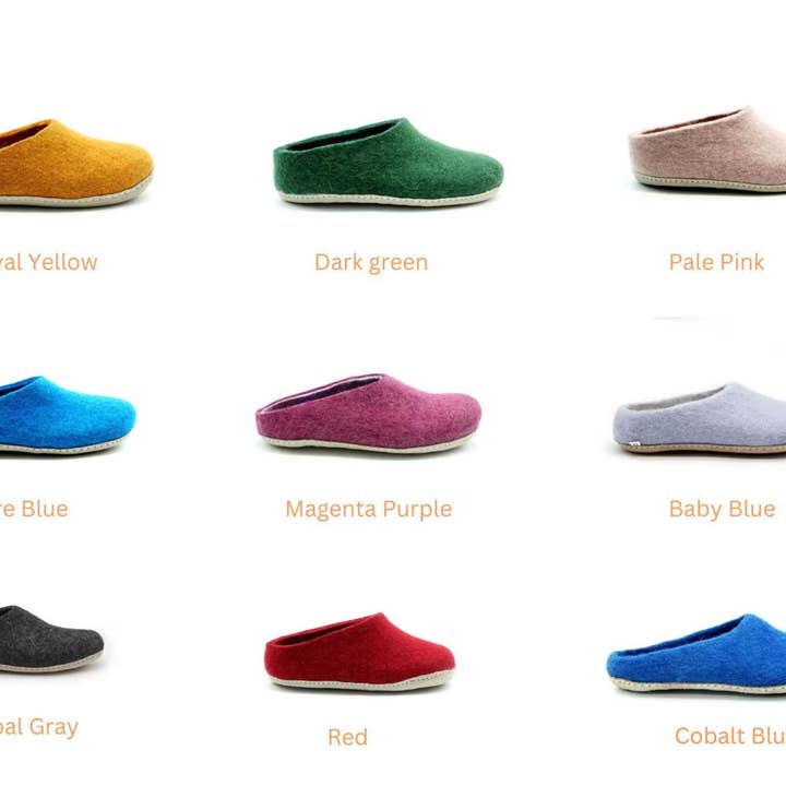 Handmade Unisex Wool Indoor Slippers - Customizable and other Purchase Wholesale personalized slippers. Free Returns & Net 60 Terms on Faire trending on Faire.