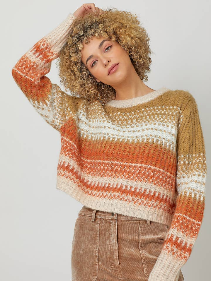 Mystree - Wholesale Knit Sweater - Women's - 60910 Color Gradation Sweater