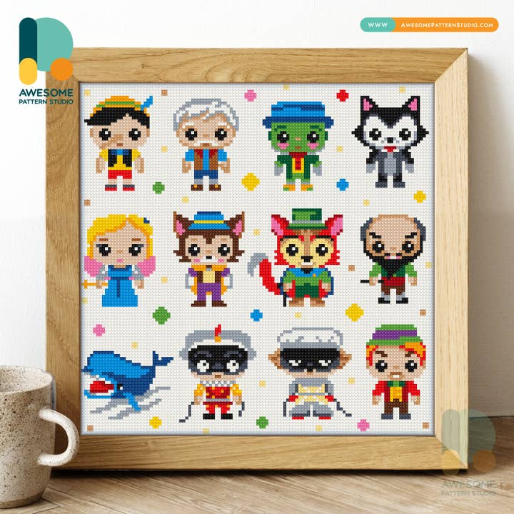 Famoso cartone animato DS1830-120x120, kit di pittura a diamante per la vendita all'ingrosso da parte di Awesome Pattern Studio