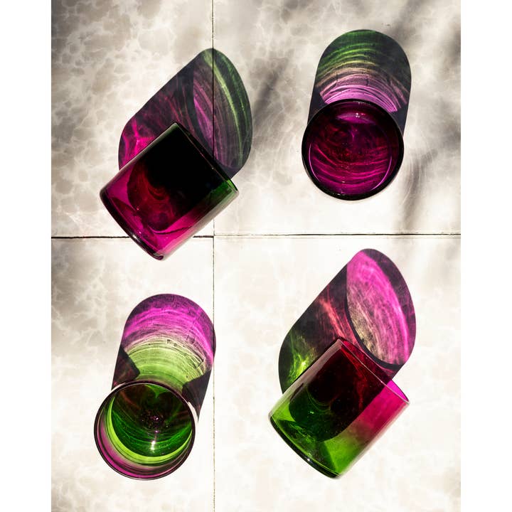 Håndblæst Vincocktailglas - Fiushaverde - 2 størrelser for engroshandel hos LUZ Collection