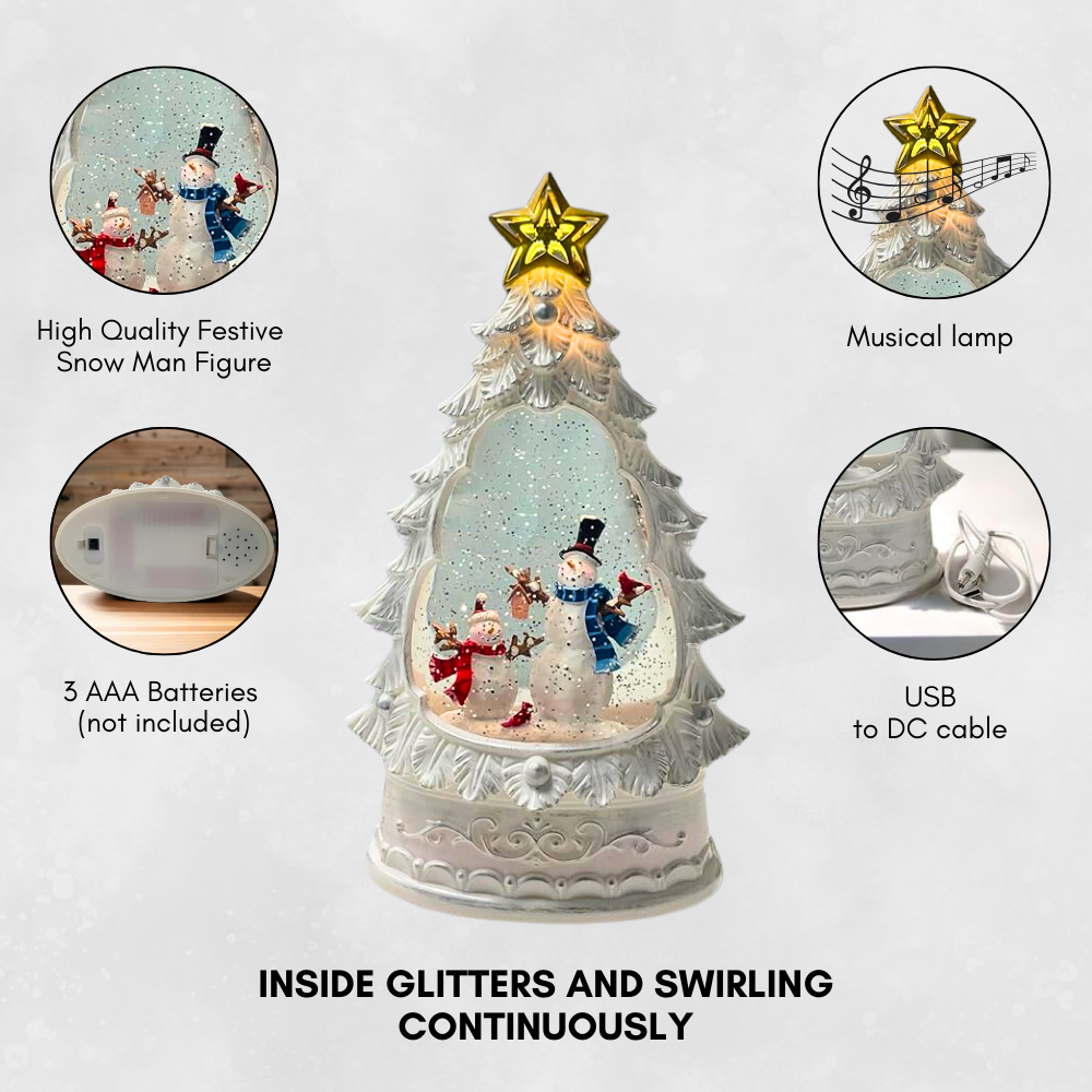 SINT - Wholesale Christmas Decoration - Christmas Musical Lighted Water Glitter Snow Globe Lamp12