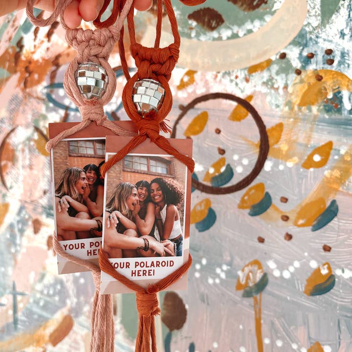 Offhand Fibers – wholesale Car Decorative Charm - Women’s – Disco Ball Car Charm – Mini Polaroid Photo Frame Gift1