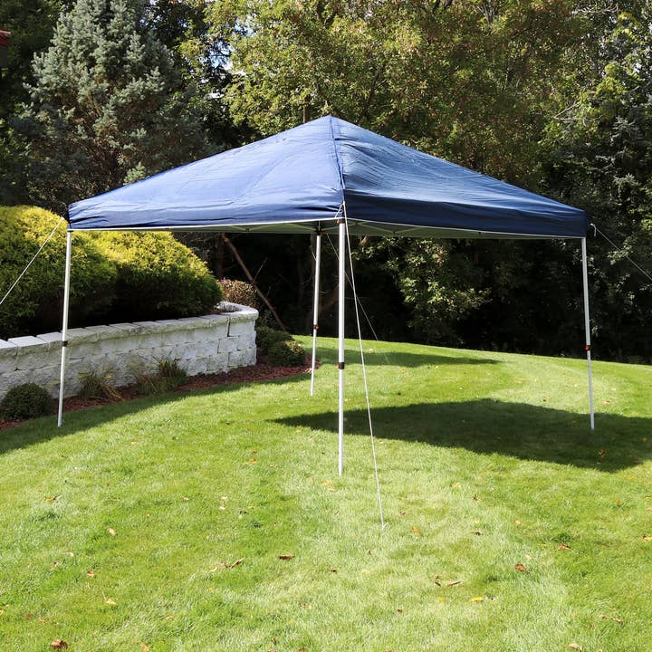 Standard Pop-Up Canopy with Carry Bag - 12 ft x 12 ft - Blue for wholesale by Sunnydaze Decor