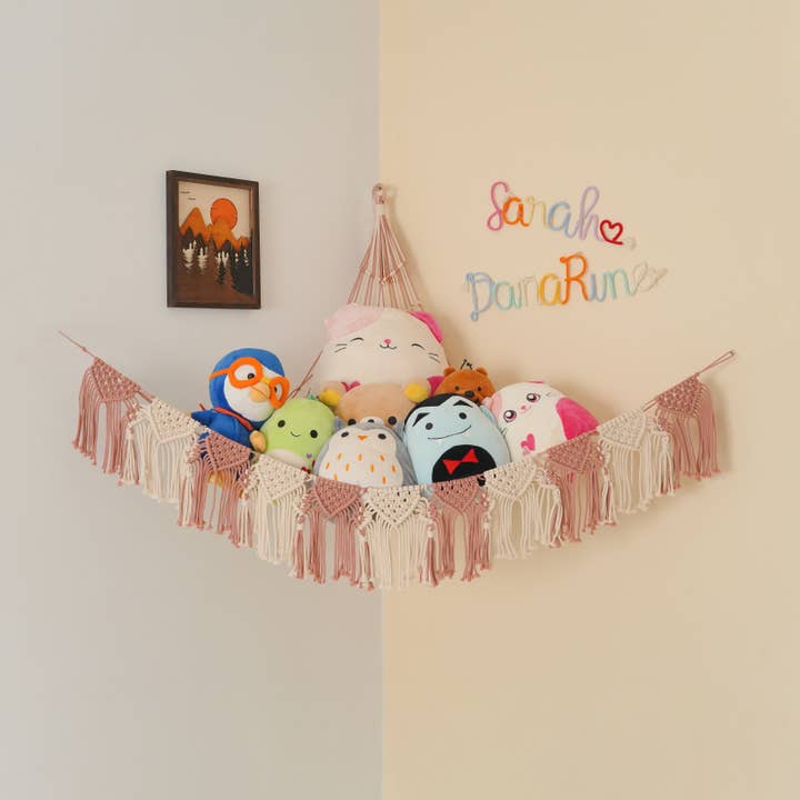 Contenitore per giocattoli ad angolo Macrame I09 per la vendita all'ingrosso da parte di BeanDaikon