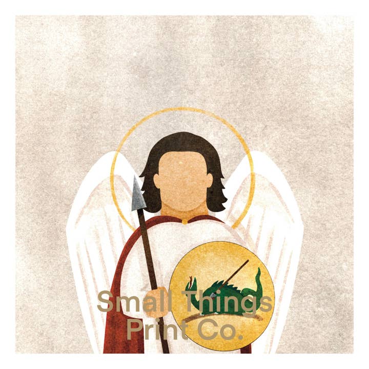 Small Things Print Co. - Wholesale Art print - St. Michael the Archangel, 6x6 inch Catholic Saint Wall Art1