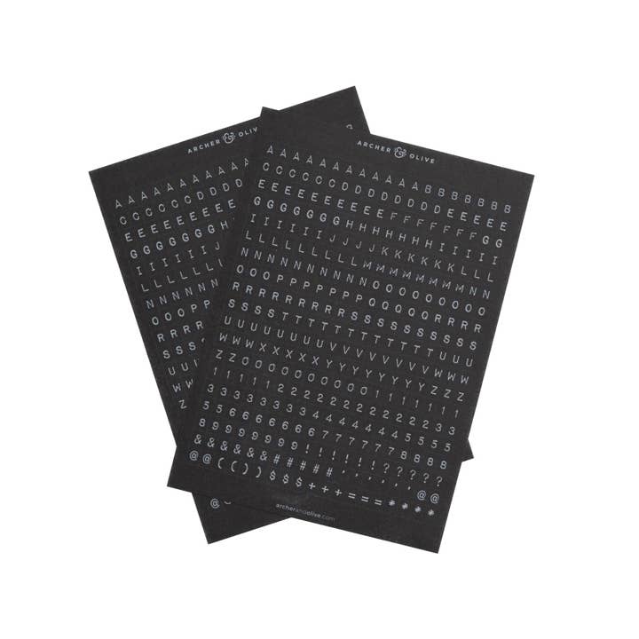 Ink & Type Alpha Sticker Set for wholesale by Archer and Olive