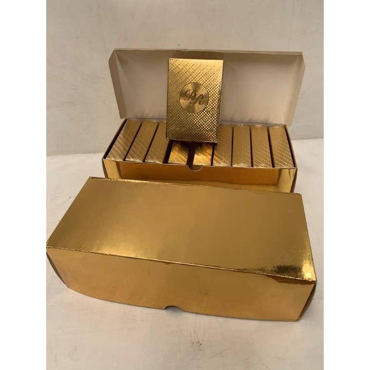 Luxury 24k 99.9% Gold Plated Playing Cards Display Of 10 for wholesale by Dal Rossi Italy