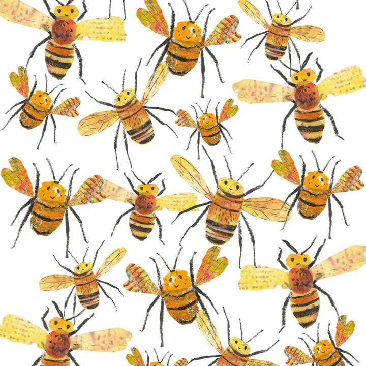 Bee-ing Together Organic Cotton Tea Towel for wholesale by Sarah Millin