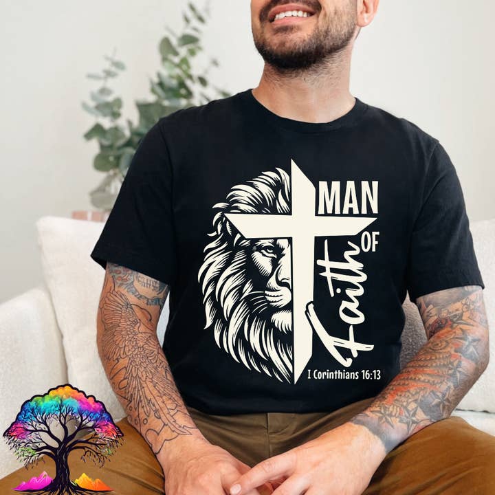 Chemise chrétienne pour homme - Homme de Dieu pour la vente par Honey & Haven